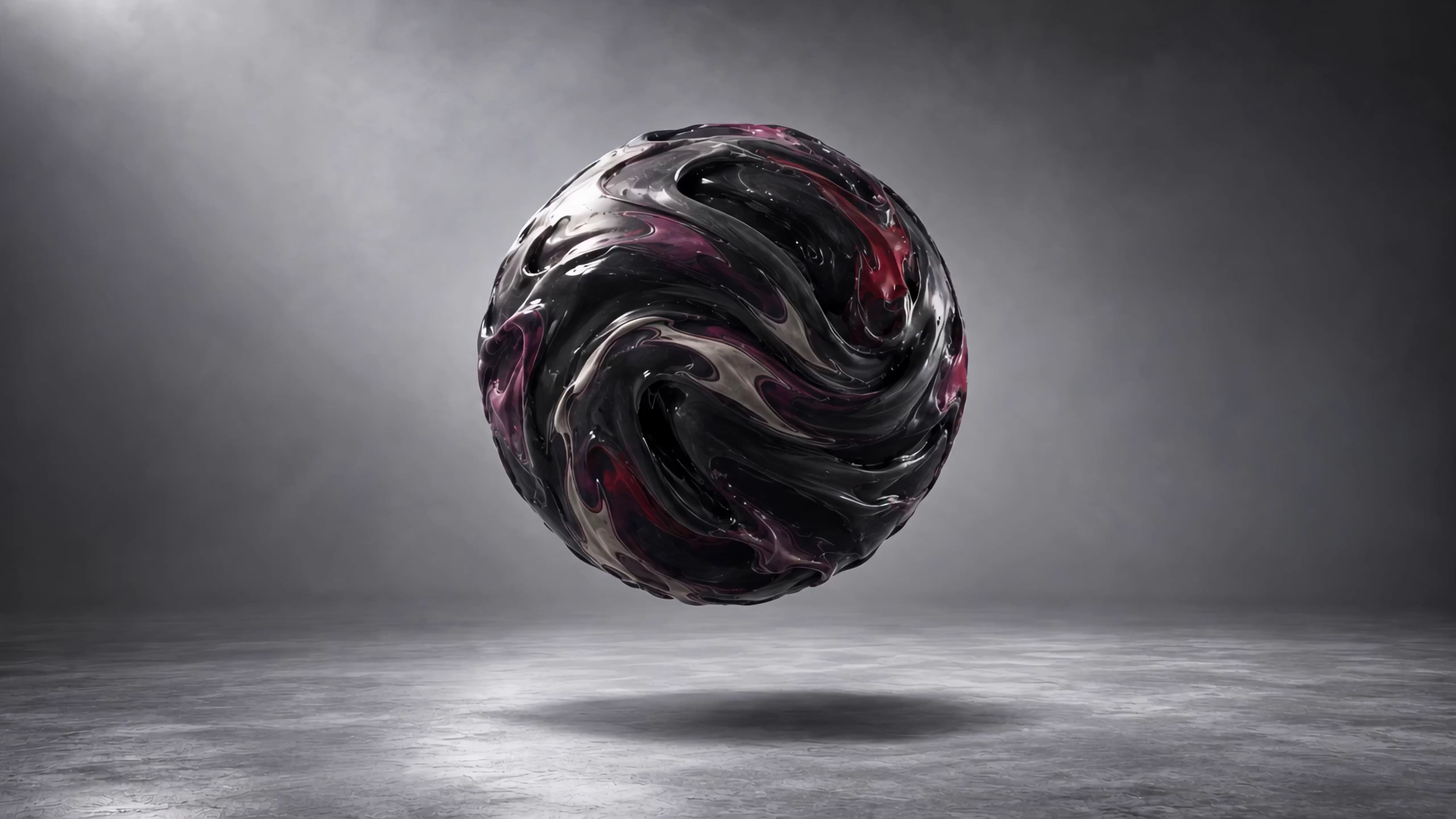 A dark sculptural form unravels into oversized streetwear in a smoky atelier